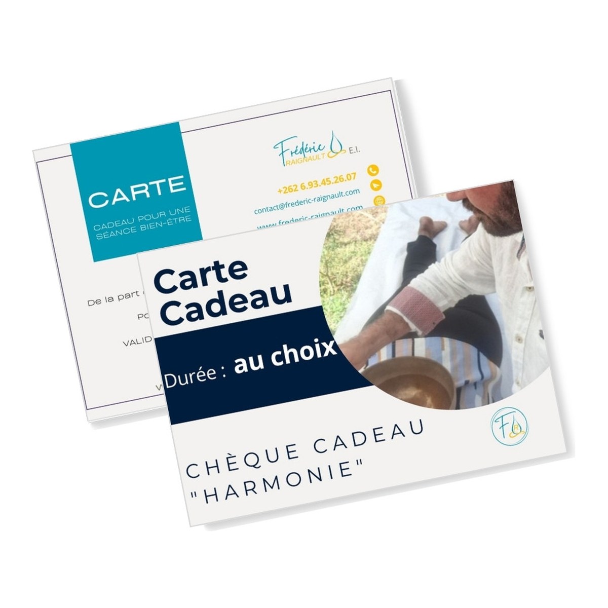Carte cadeau Harmonie de Frédéric Raignault, recto et verso